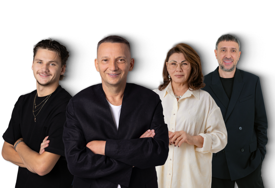 Спикеры конференции: Илья Сенокосов, Сергей Сенокосов, Маргарита Сенокосова и Анатолий Гильманов